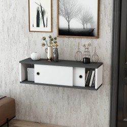 Mika Sürgülü Dresuar Antrasit-Beyaz