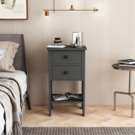 Milles 2 Çekmeceli Komodin Antrasit