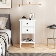 Milles 2 Çekmeceli Beyaz Komodin