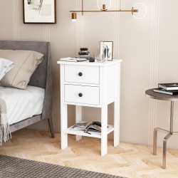 Milles 2 Çekmeceli Beyaz Komodin