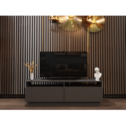 Modena TV Sehpası - Antrasit 145 cm Açık Raflı Modern Tasarım