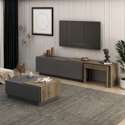 Oslo Orta Sehpa Antrasit Ceviz 