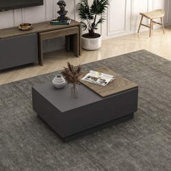 Oslo Orta Sehpa Antrasit Ceviz 