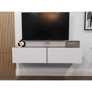 Perna Duvara Monte TV Sehpası - Antrasit Gövde Beyaz Kapaklı 150 cm Perna Duvara Monte TV Sehpası - Antrasit Gövde Beyaz Kapaklı 150 cm