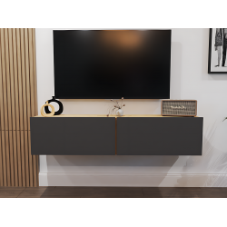 Perna Duvara Monte TV Sehpası Safirmeşe Gövde Antrasit Kapak 150 cm