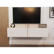 Perna Duvara Monte TV Sehpası - Safirmeşe Gövde Beyaz Kapaklı 150 cm Perna Duvara Monte TV Sehpası - Safirmeşe Gövde Beyaz Kapaklı 150 cm