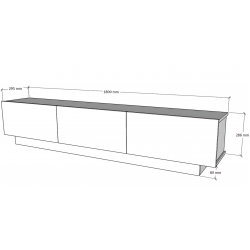 Rotterdam TV Sehpası - Antrasit 180 cm Rotterdam TV Sehpası - Antrasit 180 cm