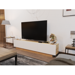 Rotterdam TV Sehpası - Safirmeşe Gövde Beyaz Kapaklı 180 cm Rotterdam TV Sehpası - Safirmeşe Gövde Beyaz Kapaklı 180 cm