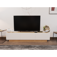 Rotterdam TV Sehpası - Safirmeşe Gövde Beyaz Kapaklı 180 cm Rotterdam TV Sehpası - Safirmeşe Gövde Beyaz Kapaklı 180 cm