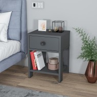 Senay Çekmeceli Raflı Komodin Antrasit Senay Çekmeceli Raflı Komodin Antrasit