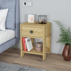 Senay Çekmeceli Raflı Komodin Safirmeşe