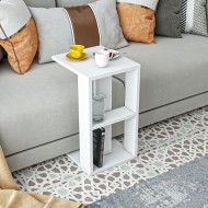 Simsy Raflı Yan Sehpa Beyaz Simsy Raflı Yan Sehpa Beyaz