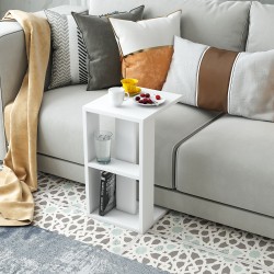 Simsy Raflı Yan Sehpa Beyaz Simsy Raflı Yan Sehpa Beyaz