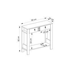 Sindy Çift Çekmeceli Dresuar Beyaz