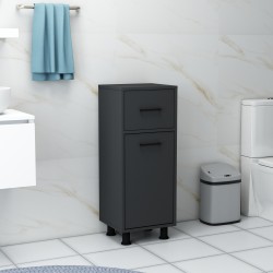 Sorty Çamaşır Kirli Sepetli Banyo Dolabı Antrasit