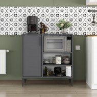 Tibet Çok Amaçlı Mutfak Dolabı Antrasit 