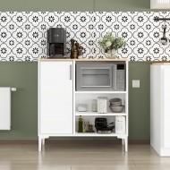 Tibet Çok Amaçlı Mutfak Dolabı Beyaz Çam 