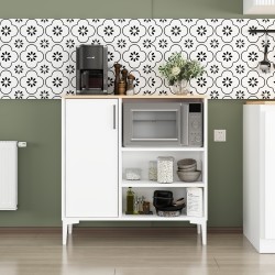 Tibet Çok Amaçlı Mutfak Dolabı Beyaz Çam 