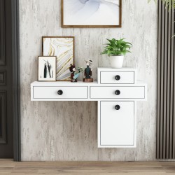 Vera 3 Çekmeceli 1 Kapaklı Dresuar Beyaz