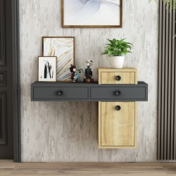 Vera 3 Çekmeceli 1 Kapaklı Dresuar Safirmeşe-Antrasit