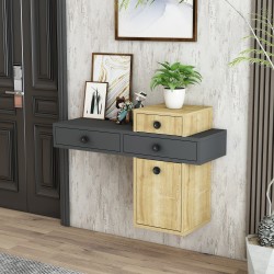 Vera 3 Çekmeceli 1 Kapaklı Dresuar Safirmeşe-Antrasit