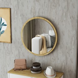 Viena Oval Duvar Aynası - Safirmeşe Çerçeveli Viena Oval Duvar Aynası - Safirmeşe Çerçeveli