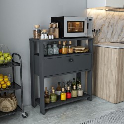 Yaris Antrasit Kahve Köşesi Raflı Çok Amaçlı Mutfak Dolabı Yaris Antrasit Kahve Köşesi Raflı Çok Amaçlı Mutfak Dolabı